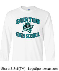 Burton High School Center Front Graphic, PBIS Small Back Graphic L/S Tee Design Zoom