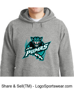 Large Pumas Front Graphic Hoodie Design Zoom