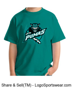 Youth Large Pumas Front Graphic, PBIS Back Graphic Tee Design Zoom
