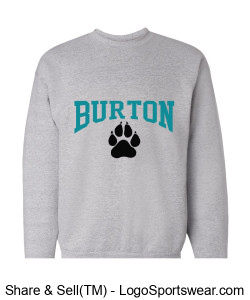 BURTON Paw Print Crewneck Sweatshirt Design Zoom