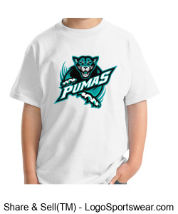 Youth Large Pumas Front Graphic, PBIS Back Graphic Tee Design Zoom